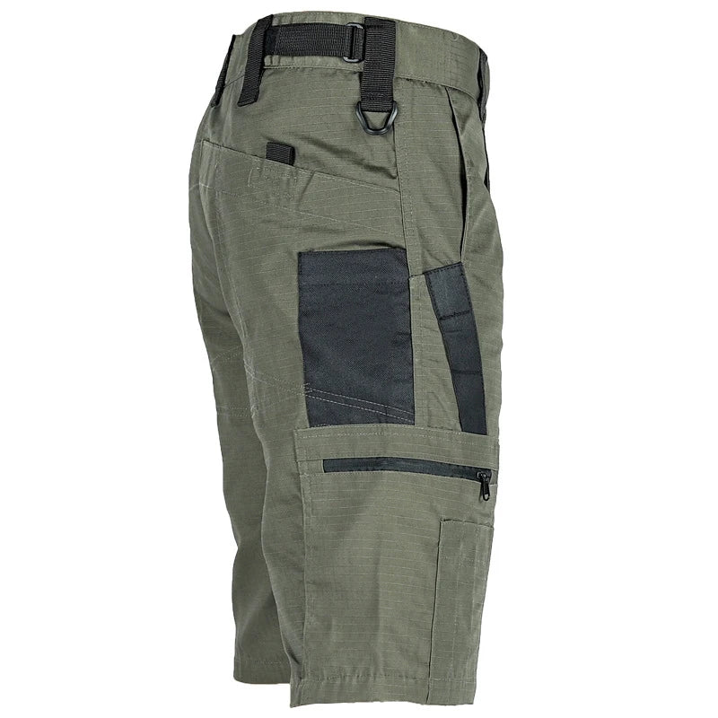 Bravik™ | Herre taktiske cargoshorts i ripstop | Kort outdoor arbejdsbuks med flere lommer og forstærkede bæltestropper