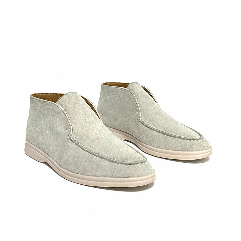 Forzo™ | Herre Høje Ruskinds Loafers med Håndsyet Næse | Mokkasiner | Chukka Boots