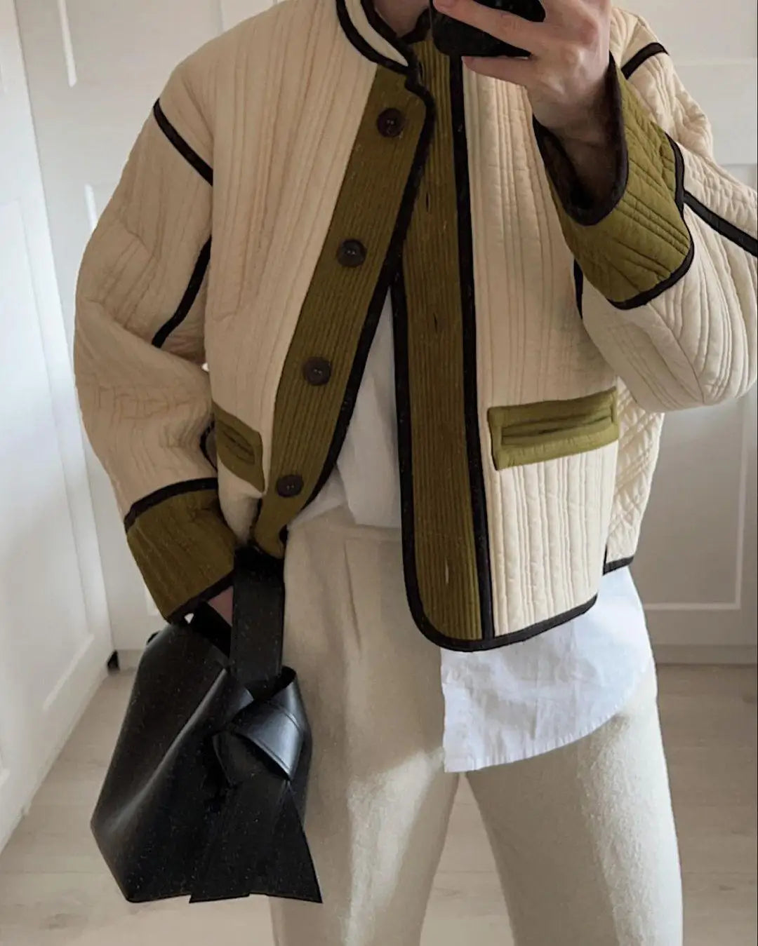 Cédrine | Damer Vatteret Jakke med Kontrastdetaljer