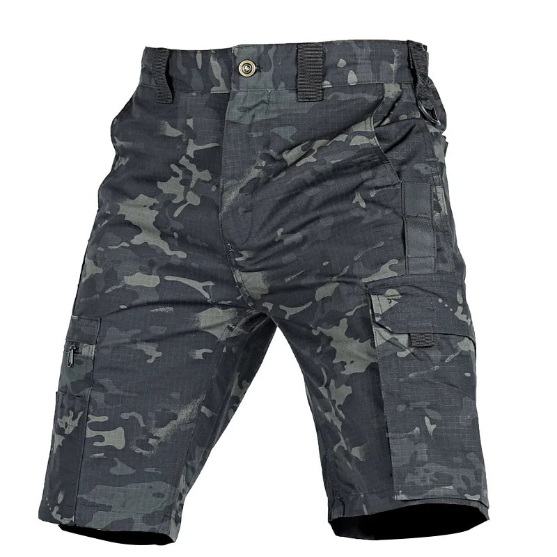 Bravik™ | Herre taktiske cargoshorts i ripstop | Kort outdoor arbejdsbuks med flere lommer og forstærkede bæltestropper