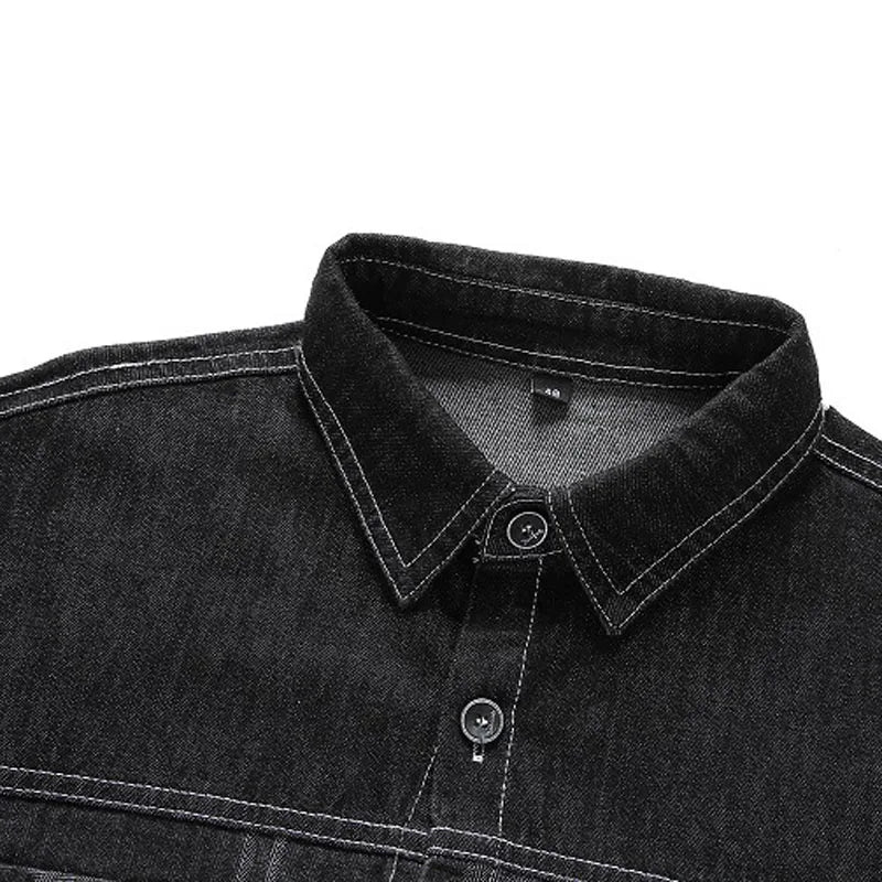 Darell | Herre Denim Overshirt med Ternet Mønster