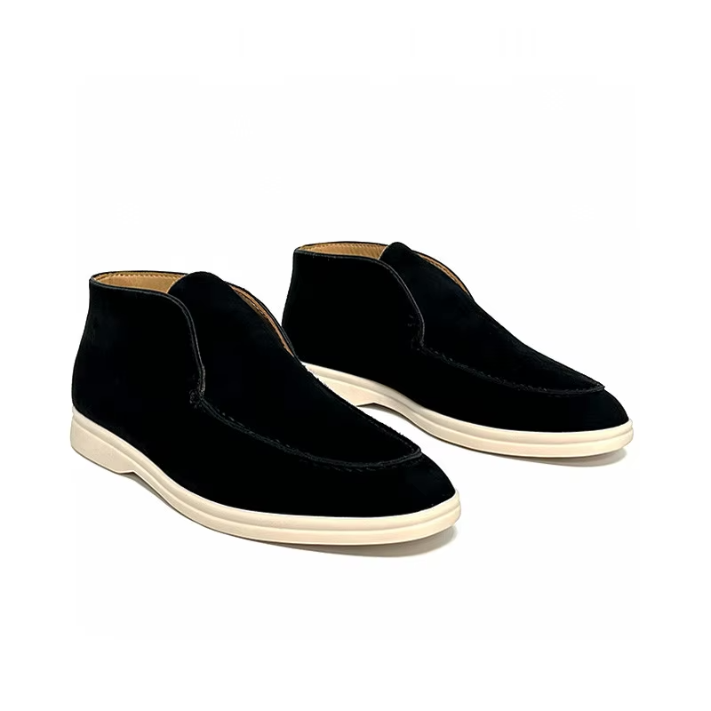 Forzo™ | Herre Høje Ruskinds Loafers med Håndsyet Næse | Mokkasiner | Chukka Boots