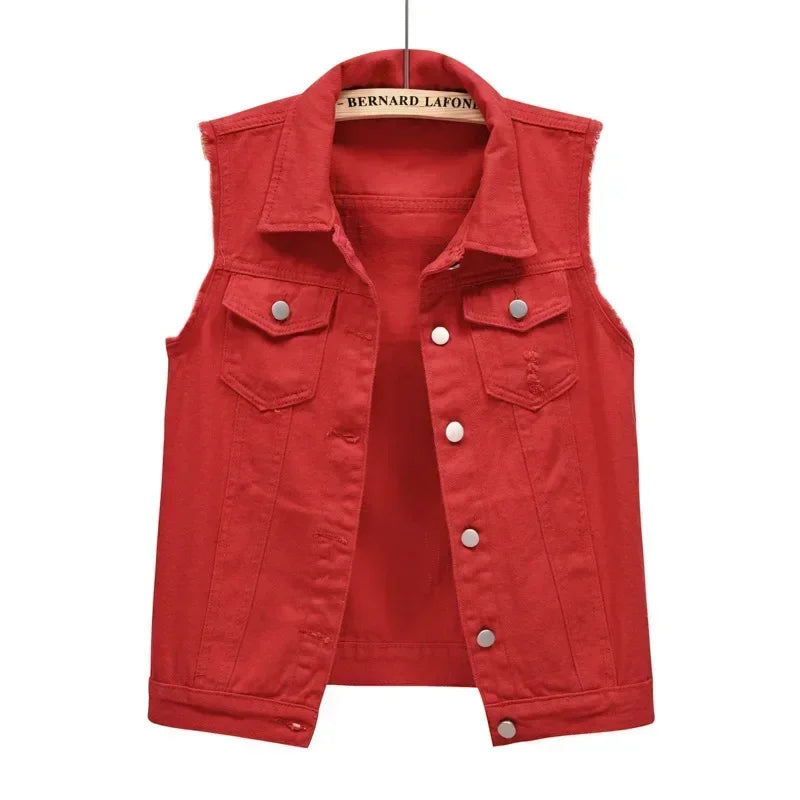 Riva | Ærmeløs Denimvest Damer