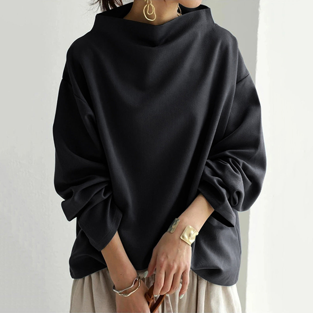 Elayne | Oversize Bådhals Sweater Damer