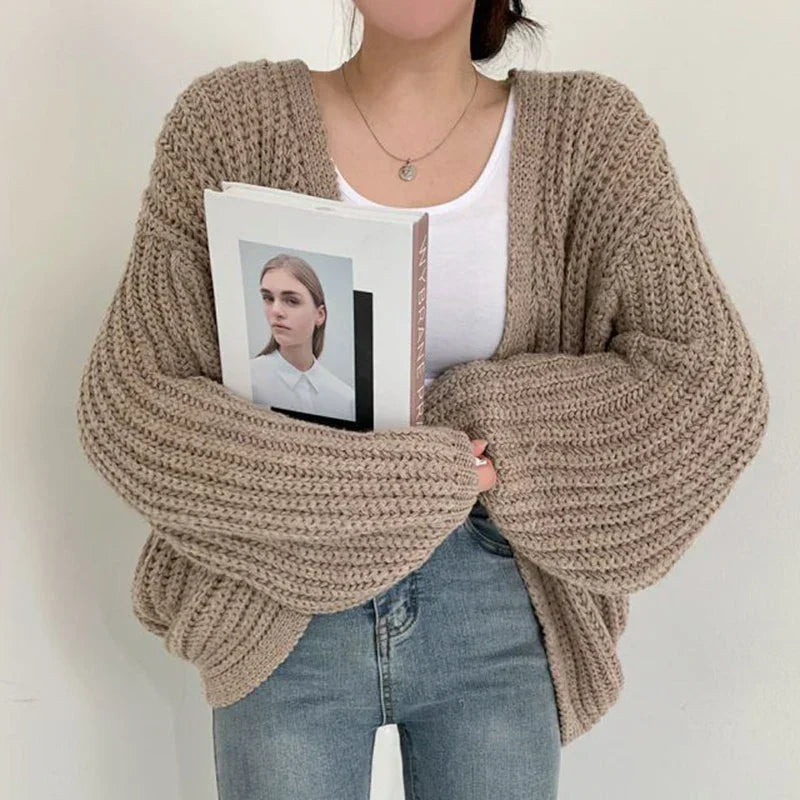 Aveline | Oversized Strikket Cardigan Damer