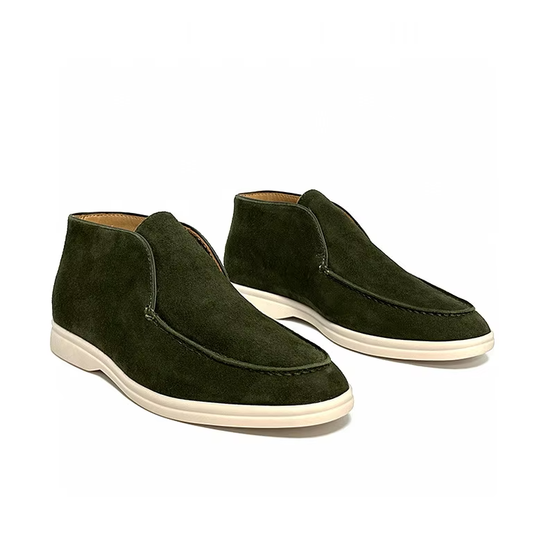 Forzo™ | Herre Høje Ruskinds Loafers med Håndsyet Næse | Mokkasiner | Chukka Boots