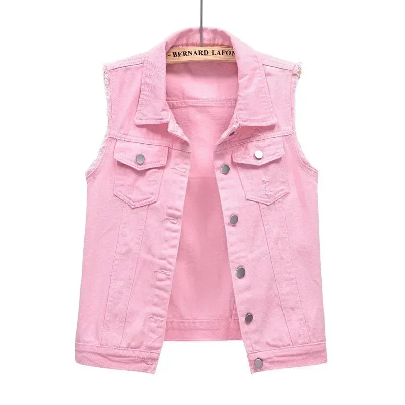Riva | Ærmeløs Denimvest Damer