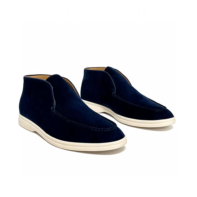Forzo™ | Herre Høje Ruskinds Loafers med Håndsyet Næse | Mokkasiner | Chukka Boots
