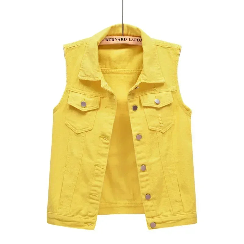 Riva | Ærmeløs Denimvest Damer