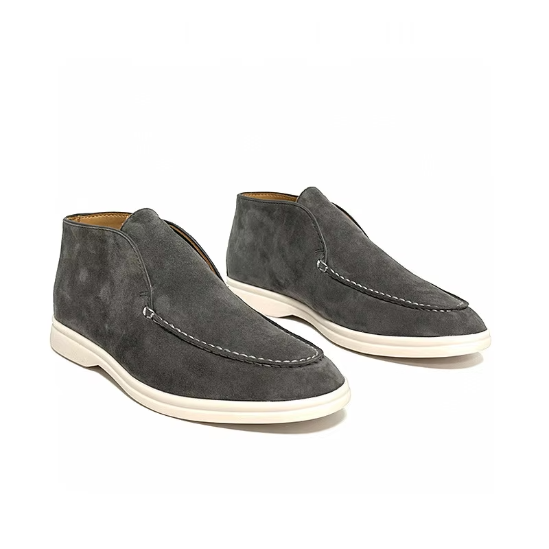 Forzo™ | Herre Høje Ruskinds Loafers med Håndsyet Næse | Mokkasiner | Chukka Boots