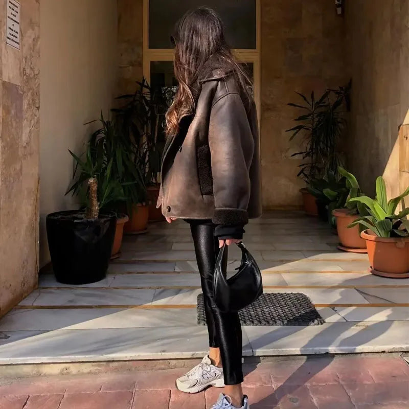 Esmé | Oversized Shearling Jakke