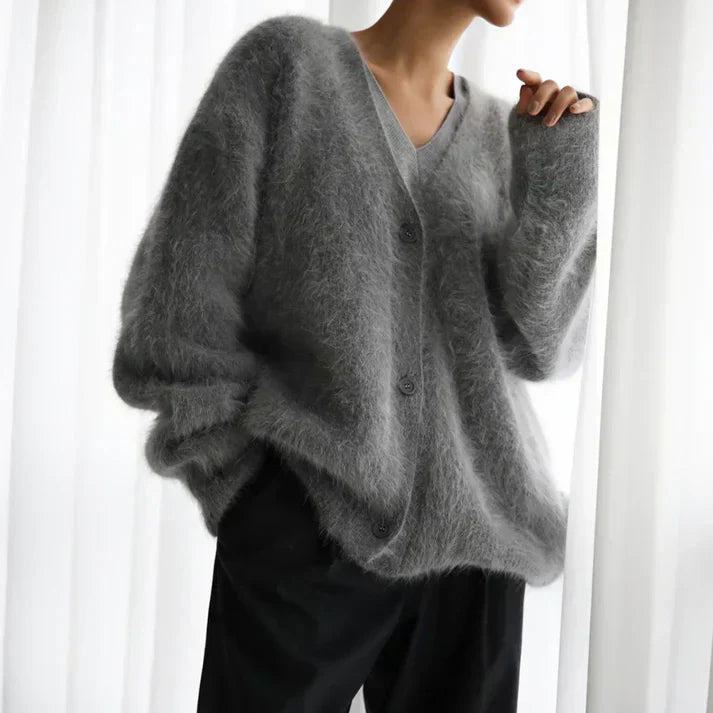 Élodie | Fluffy Cardigan Damer