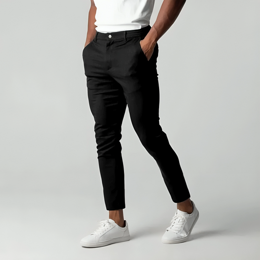 Fabian™ | Herrer Elegant Stretch Chino med Slank Pasform og Komfortabel Linning
