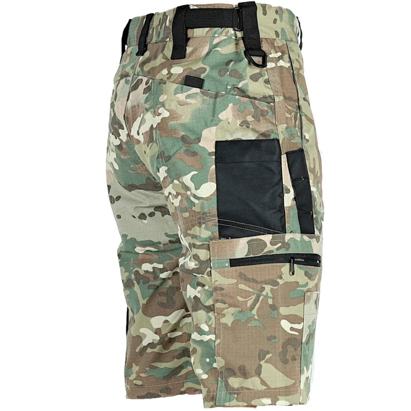 Bravik™ | Herre taktiske cargoshorts i ripstop | Kort outdoor arbejdsbuks med flere lommer og forstærkede bæltestropper