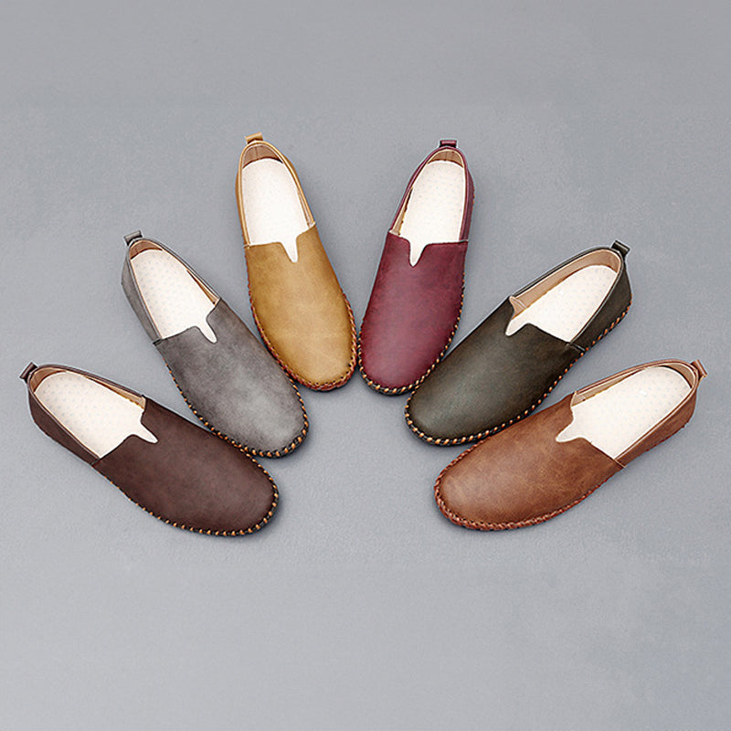 Reno | Herre Slip-Ons | Moccasin Slip‑On | Håndsyet Sål | Minimalistisk & Åndbar | Casual Komfort