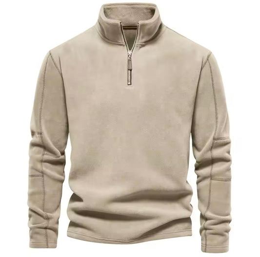 Nordcrest™ | Mænd Blød Vinter Halfzip Fleece Sweater med Lynlås