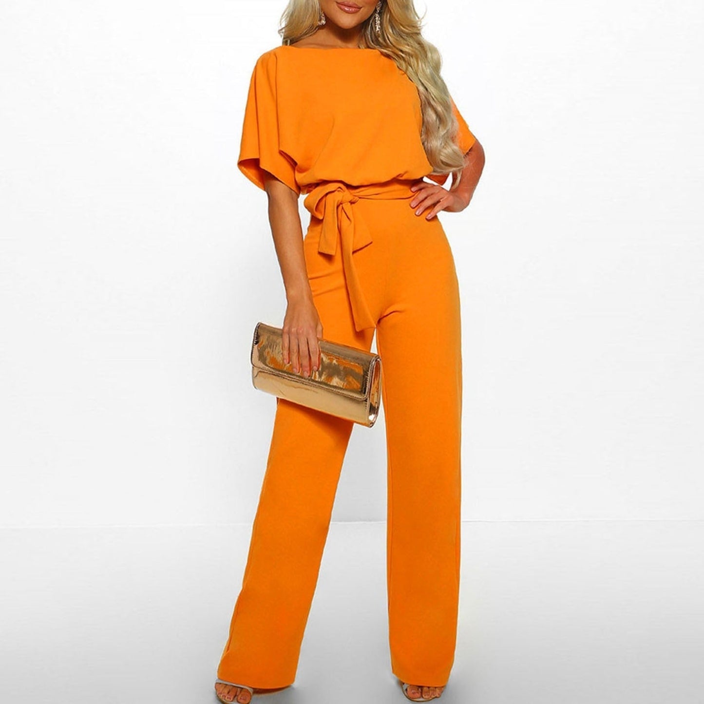 Marisse™ | Damer Elegant Jumpsuit | Brede Ben & Bindebælte for et Sofistikeret Silhuet