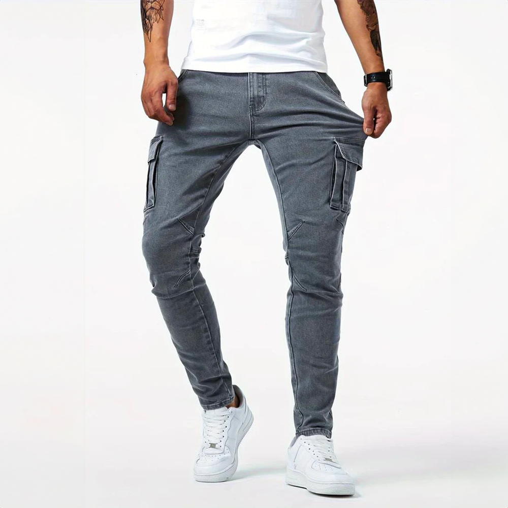 Nerev™ | Elegant Mænd Cargobukser med Slank Pasform og Avanceret Stretch-Stof