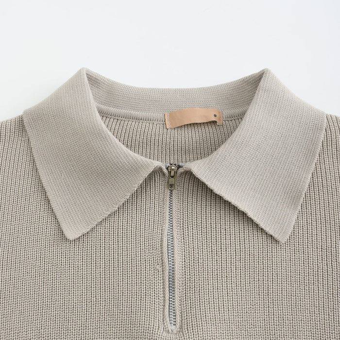 Lucas™ | Herre Striktrøje med Half-Zip | Varm Ribstruktur & Stilfuld Ståkrave