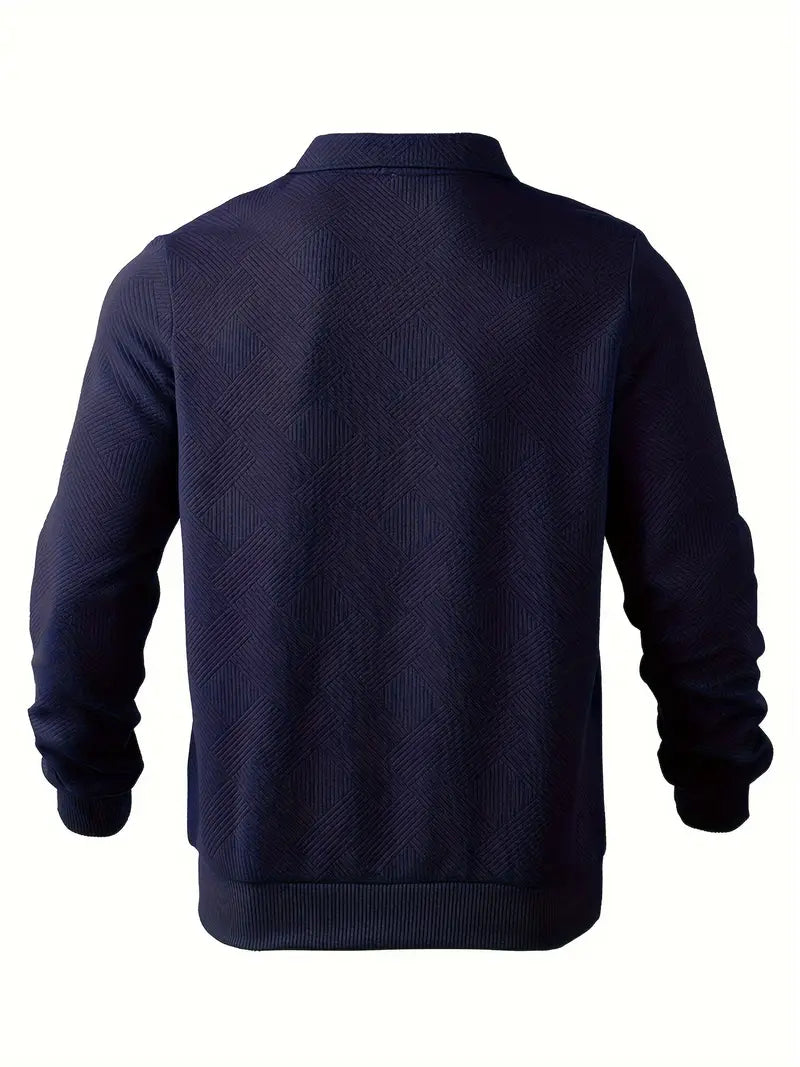 Mathéo™ | Herre Half-Zip Polo med Lange Ærmer og Moderne Stil