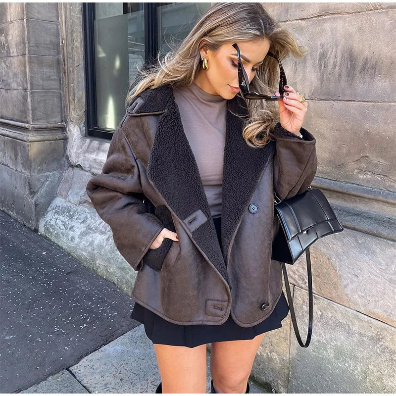Esmé | Oversized Shearling Jakke