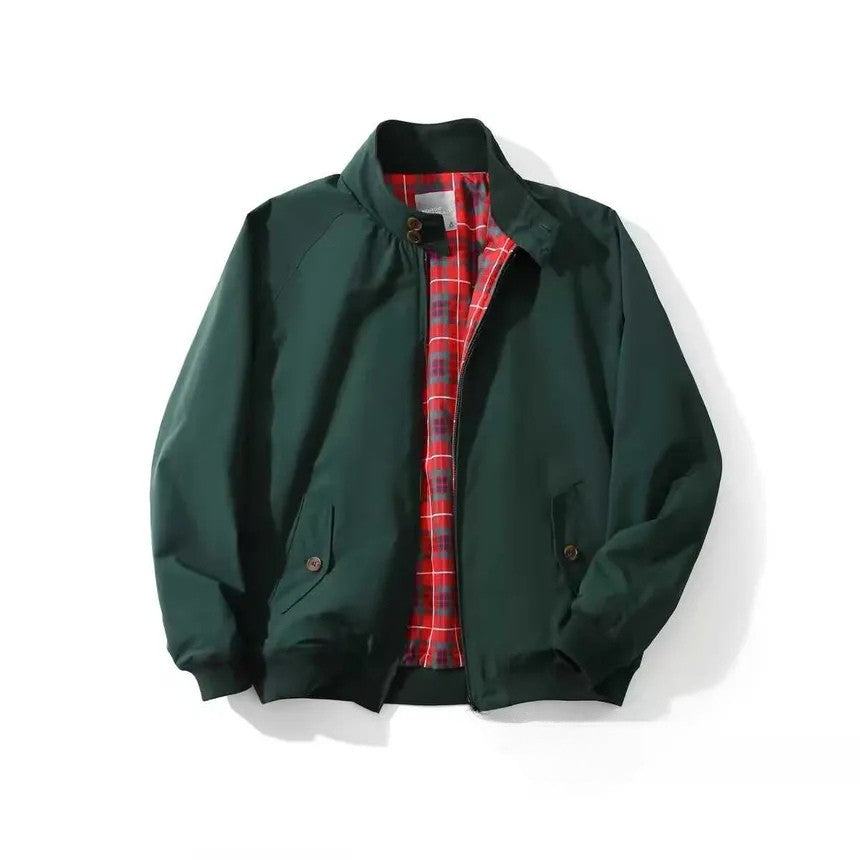 Henrik™ | Mænd Bomberjakke med Retro Ternede Detaljer og Moderne Funktionalitet