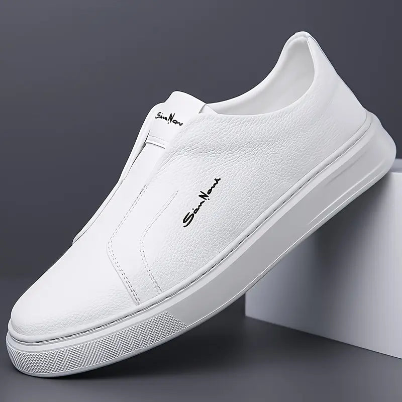 Arlen | Herre Slip-On Sneakers | Slip‑On Sko | Kunstlæder & Elastiske Sider | Komfortabel & Skridsikker