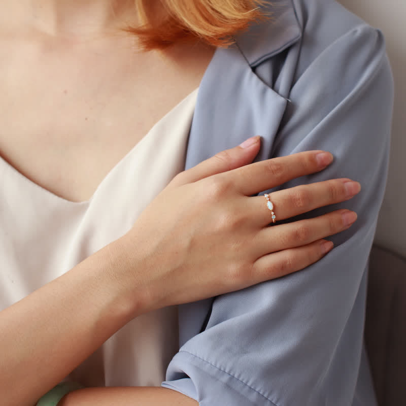 Ophelia | Guldring Med Opal Damer