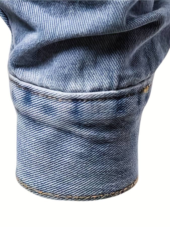 Bodhi™ | Herrer Denim Cowboyjakke Med Brystlommer Og Knaplukning | Rå All-Season Slim Fit Jeansjakke