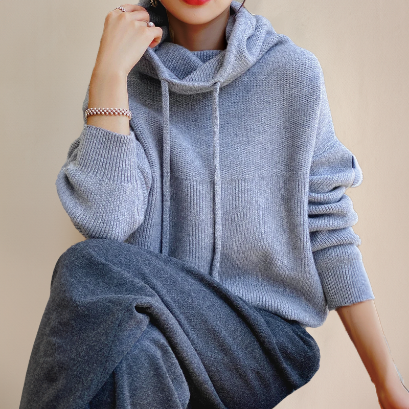 Malou | Strikket Hoodie Damer
