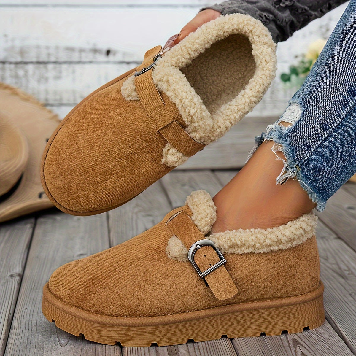 Maelis | Varme Slip-Ons Med Pelsfor