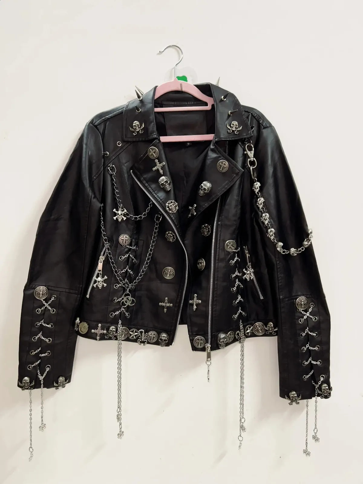 Averix | Unisex Punk Rock Læder Bikerjakke