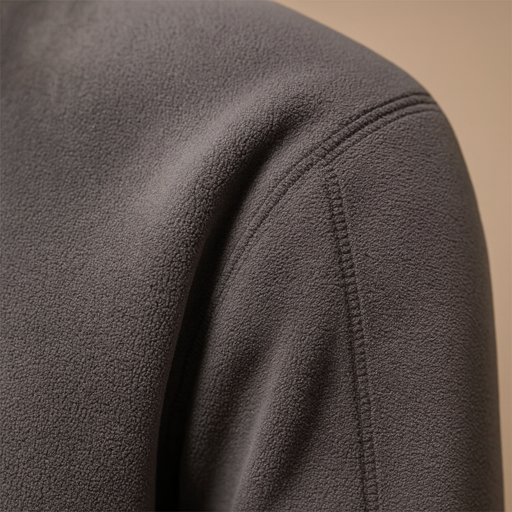 Rheon | Fleece Trøje Med Halv Lynlås