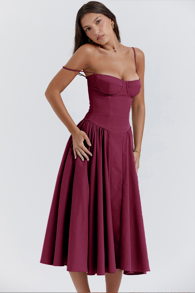 Elviera | Elegant Midikjole Damer