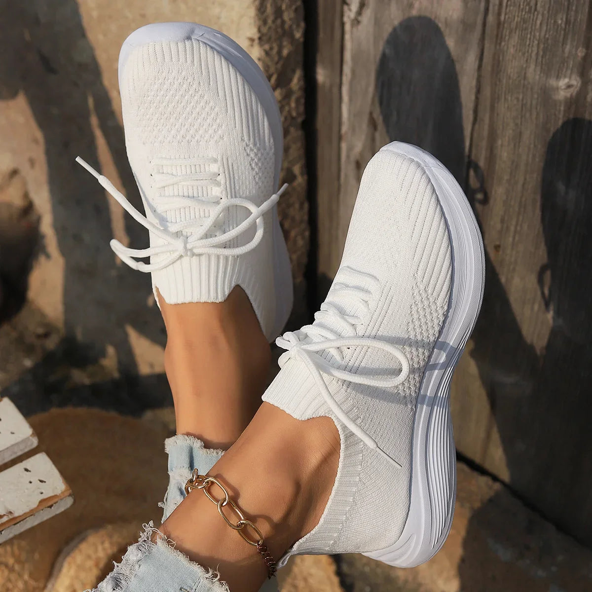 Selina | Strikkede Sneakers Damer