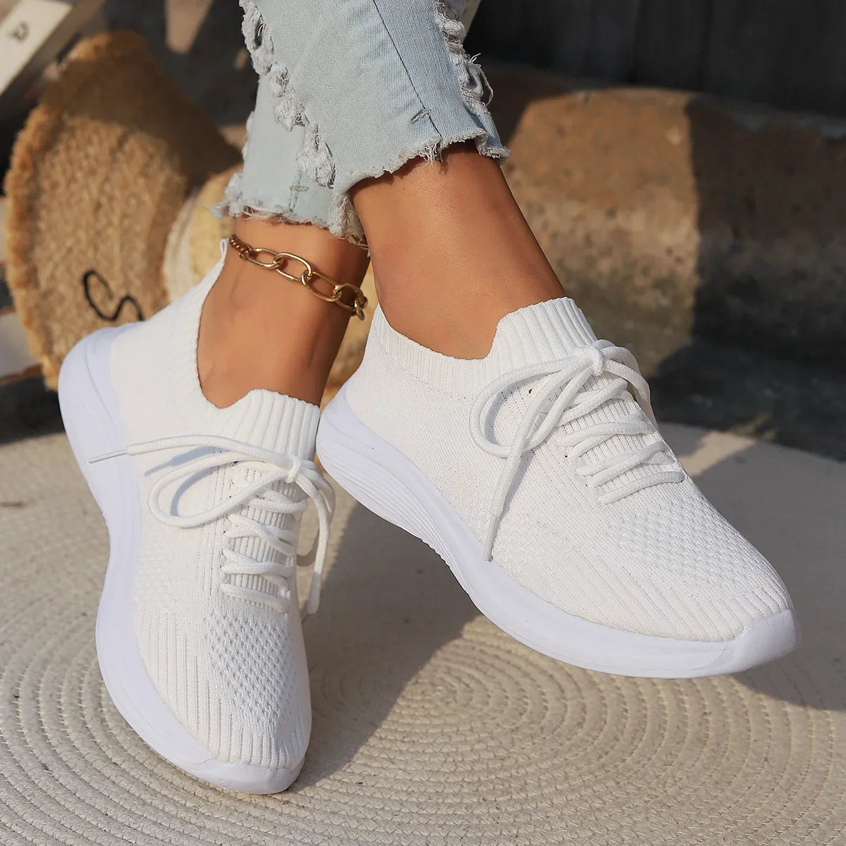 Selina | Strikkede Sneakers Damer