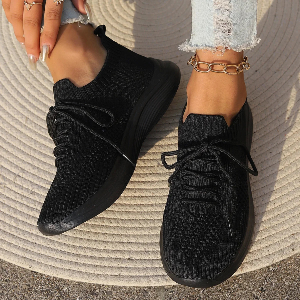 Selina | Strikkede Sneakers Damer
