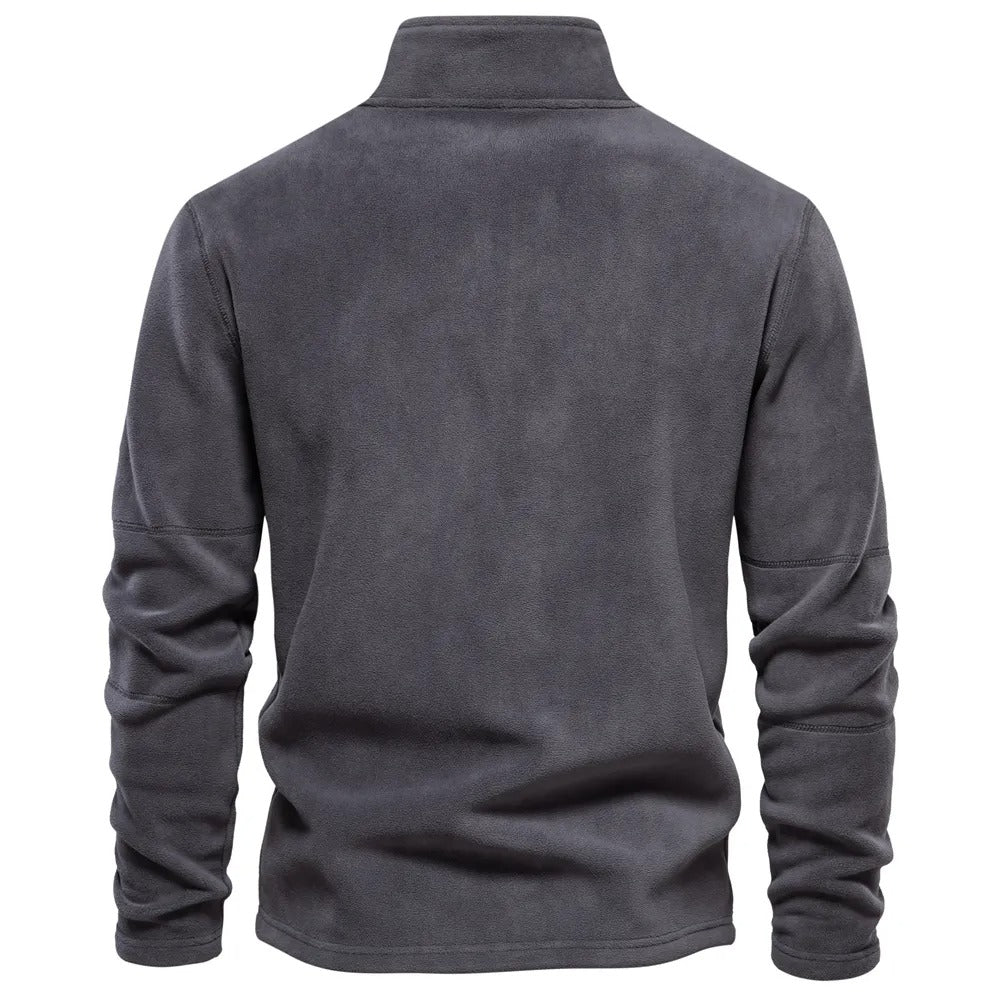 Nordcrest™ | Mænd Blød Vinter Halfzip Fleece Sweater med Lynlås