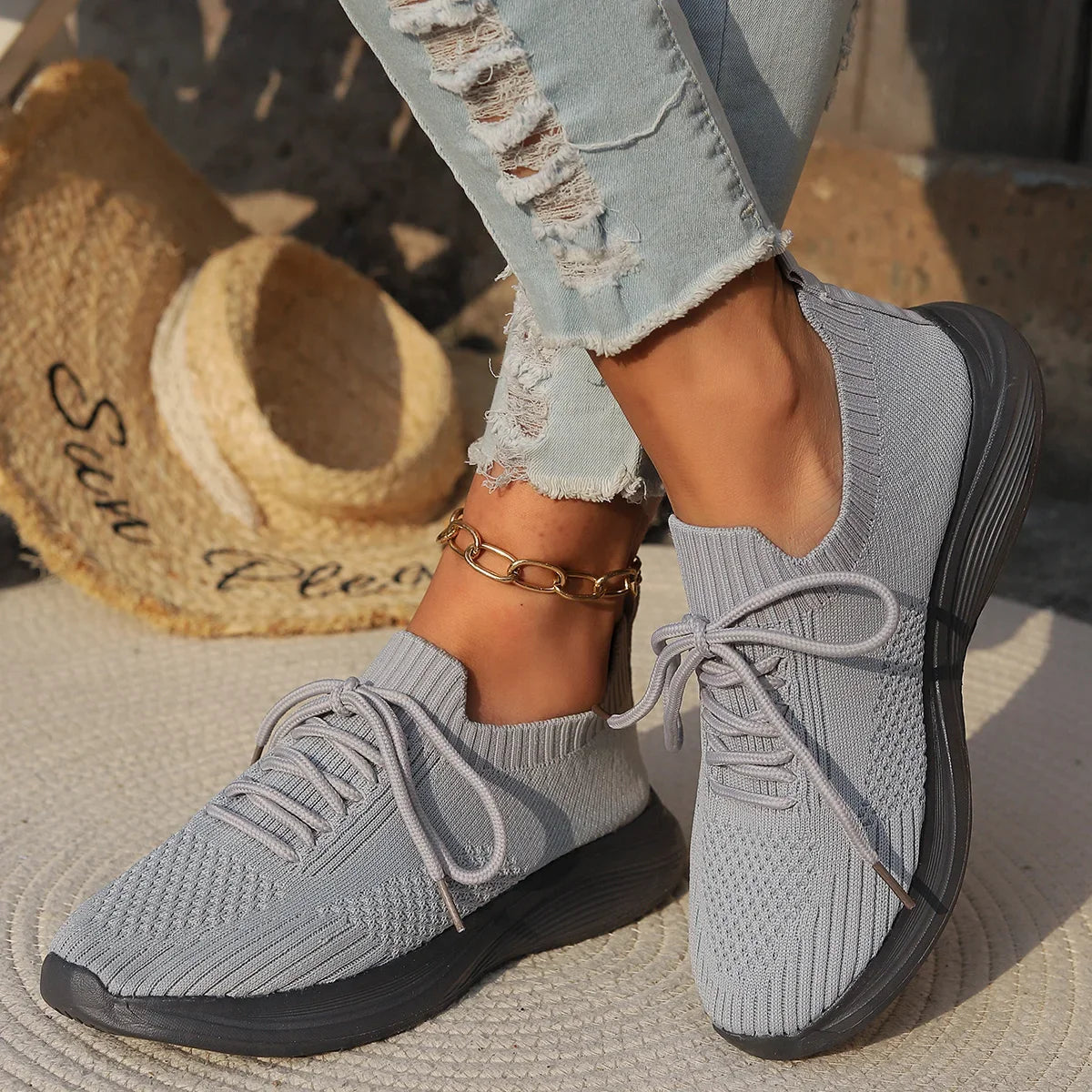 Selina | Strikkede Sneakers Damer
