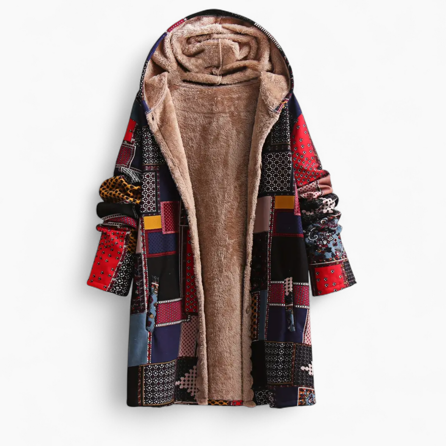 Amaris | Lang Patchwork Vinterjakke Damer