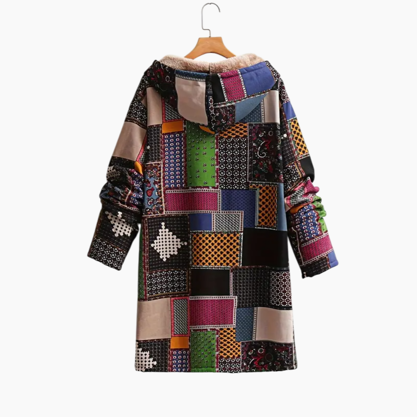 Amaris | Lang Patchwork Vinterjakke Damer