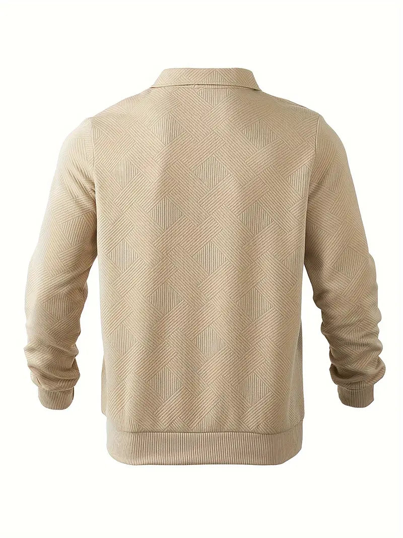 Mathéo™ | Herre Half-Zip Polo med Lange Ærmer og Moderne Stil