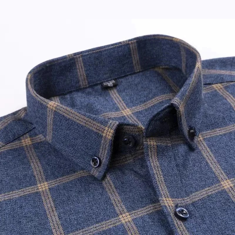 Julien™ | Herrer Klassisk Ternet Skjorte | Stilfuldt Button-Down Design & Åndbar Bomuld