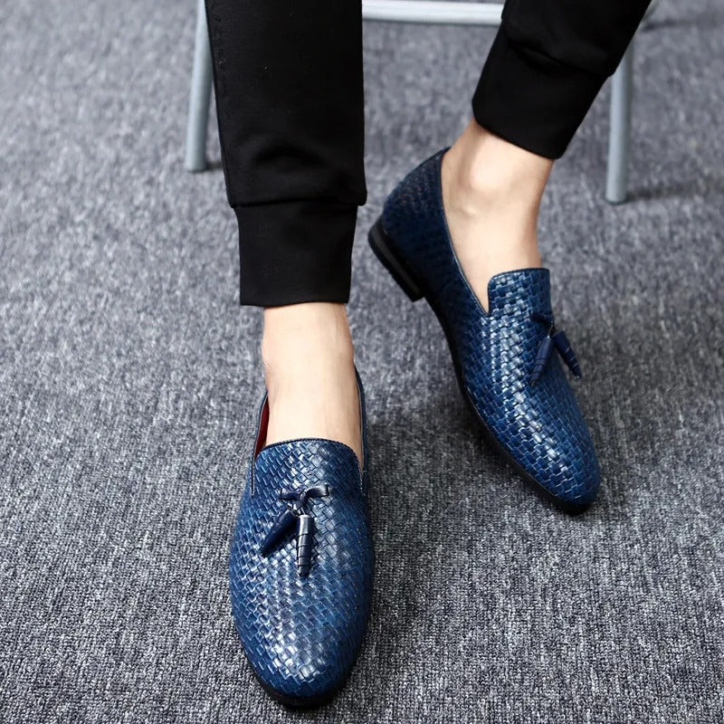 Nino™ | Læder Tassel Loafers til Herrer | Flettede Mokkasiner