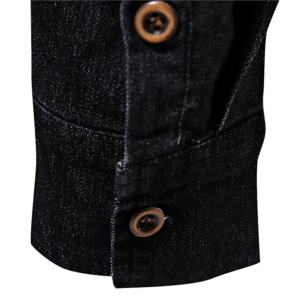 Rafael | Denimskjorte til Herrer | Slim Fit i Westernstil i Sort eller Blå