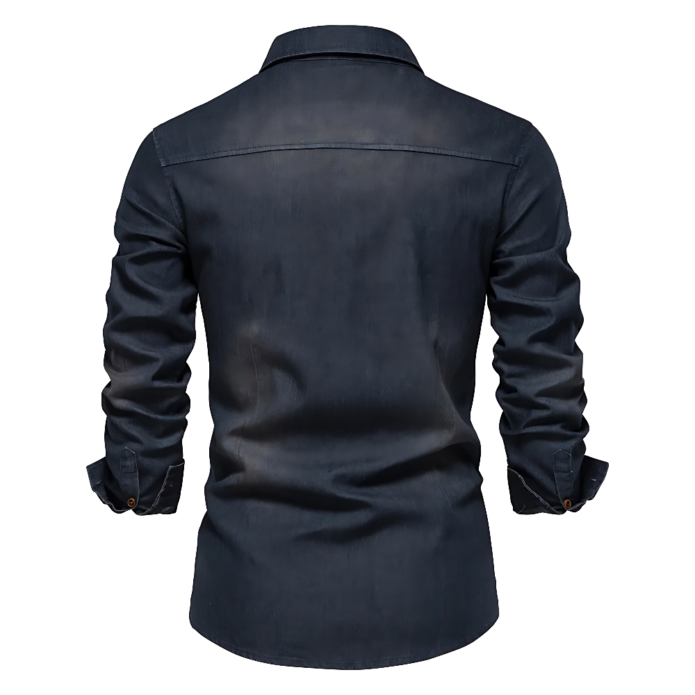 Rafael | Denimskjorte til Herrer | Slim Fit i Westernstil i Sort eller Blå