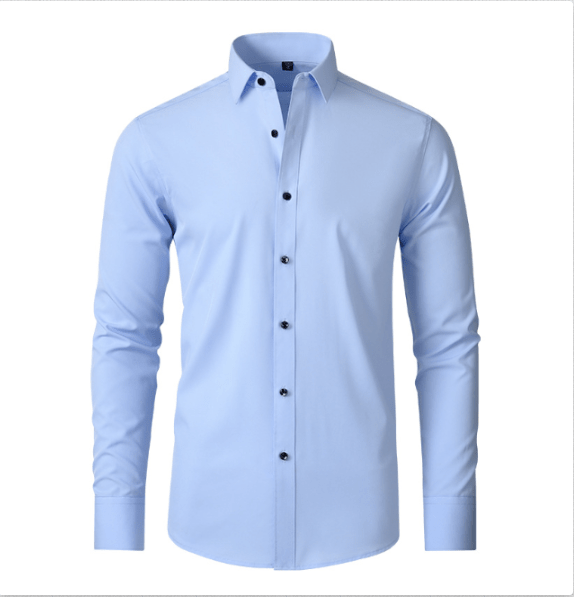Dario | Stretch Slim Fit Skjorte Herre Med Skjult Knaplukning