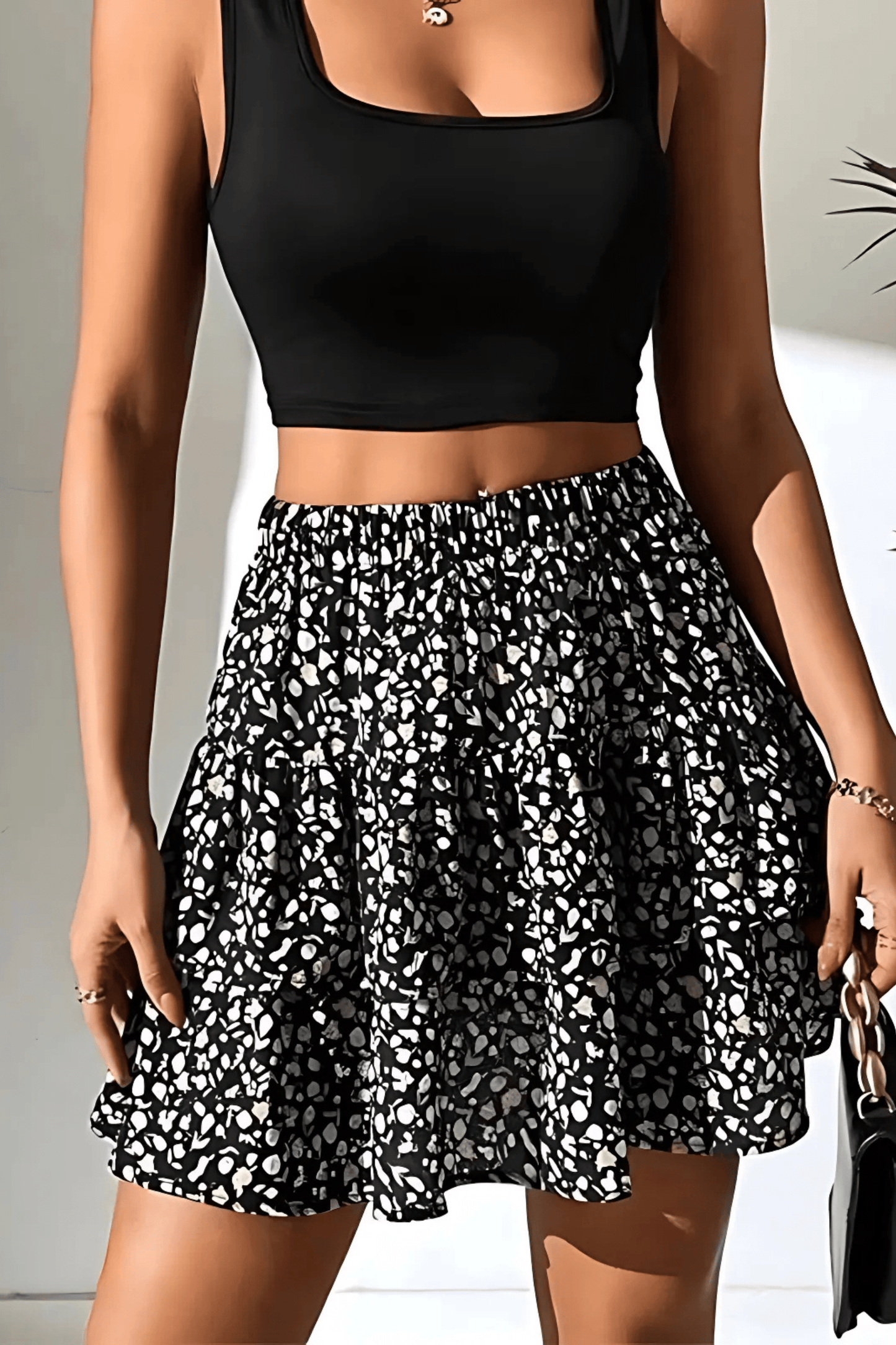 Soleia | Boho Skort med Paisleymønster og Volant Nederdelslook til Sommer & Festival