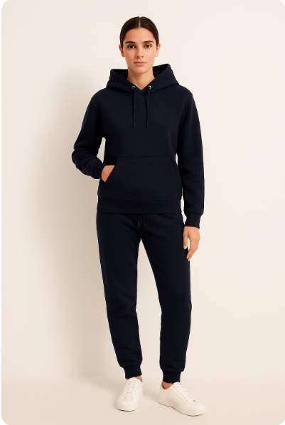 Rivano | Unisex Hættetrøje Sæt med Joggingbukser og Bindebånd