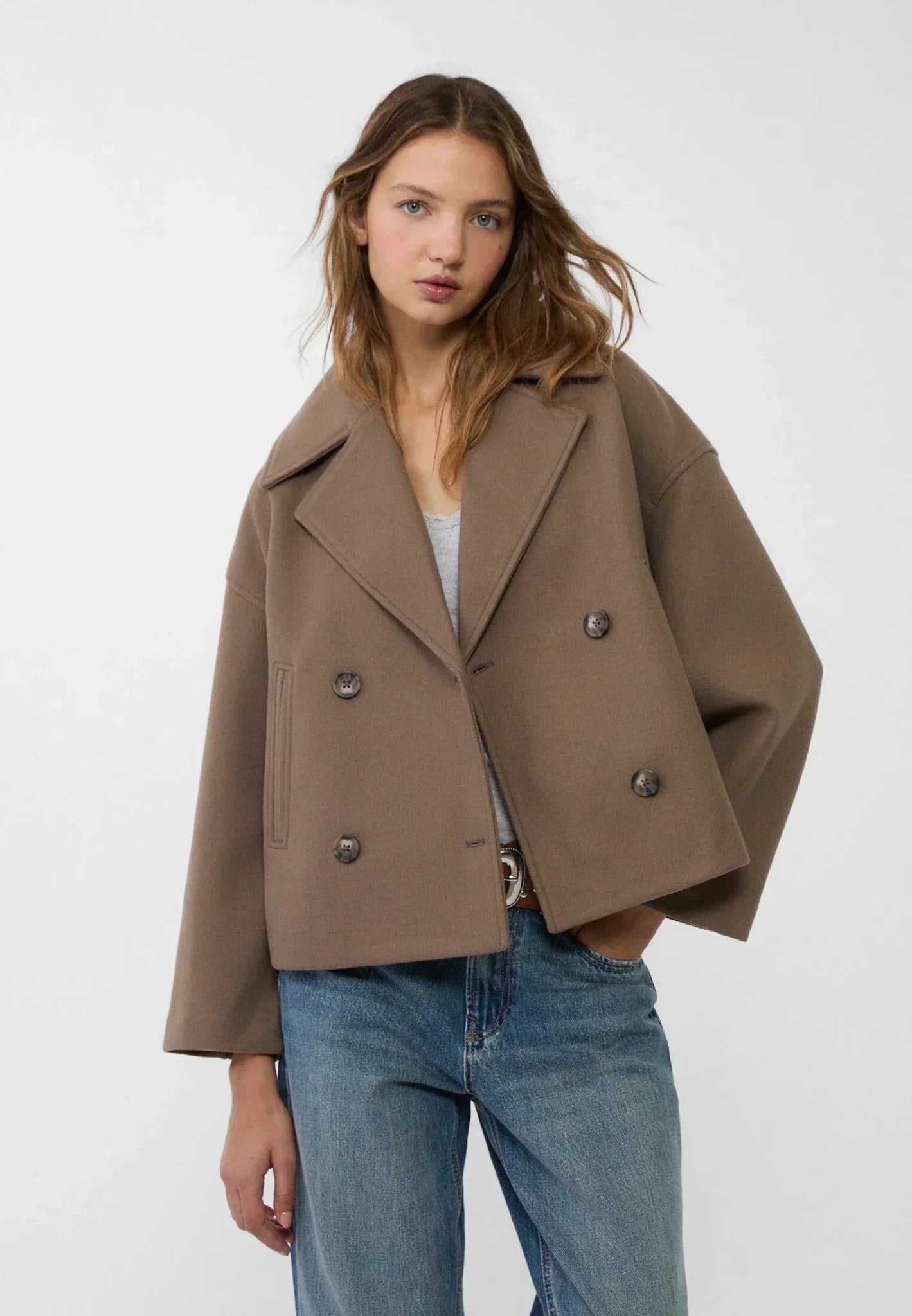 Selvya | Cropped Jakke i Uldlook